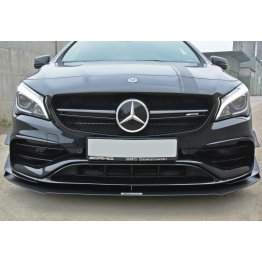 Накладка сплиттер на передний бампер на Mercedes CLA C117 A45 AMG рестайл